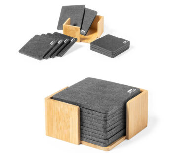 Bambu Standlı RPET Bardak Altlığı – 7003