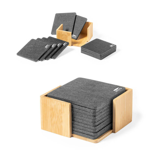 Bambu Standlı RPET Bardak Altlığı - 7003