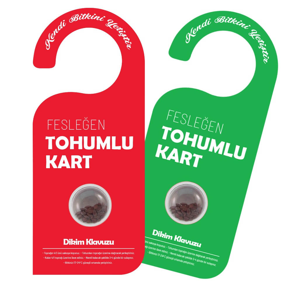 Tohumlu Tanıtım Kartı Kapı Askılığı